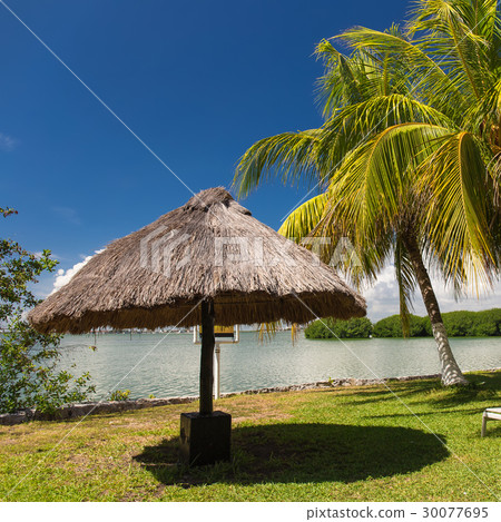 Vacation on tropical lake Nichupte lagoon 30077695