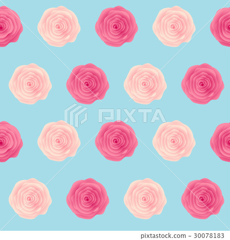 Cute Rose Flower Seamless Pattern Background Cute Rose Flower Seamless Pattern Background 30078183