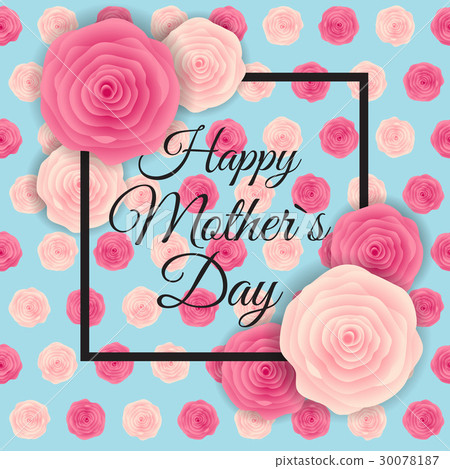Happy Mother s Day Cute Background with Flowers Happy Mother s Day Cute Background with Flowers 30078187