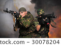 soldiers with an automatic assault rifles 30078204