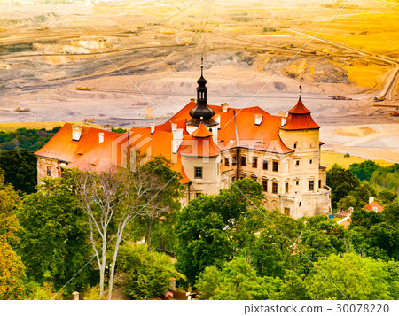 Jezeri Castle situated near coal mine in Northern 30078220