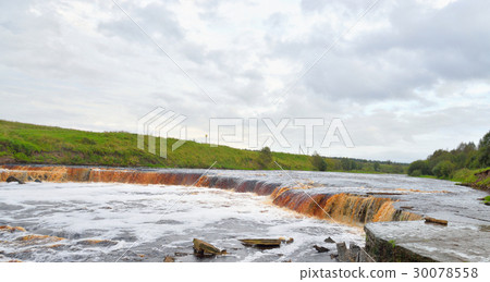 Small waterfall on Tosna River. Small waterfall on Tosna River. 30078558