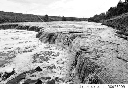 Small waterfall on Tosna River. Small waterfall on Tosna River. 30078609