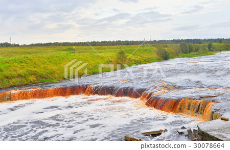 Small waterfall on Tosna River. Small waterfall on Tosna River. 30078664