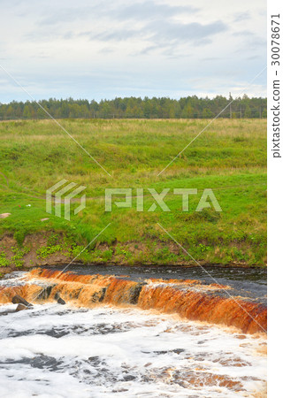 Small waterfall on Tosna River. Small waterfall on Tosna River. 30078671