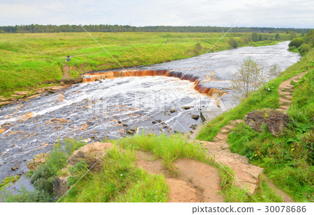 Small waterfall on Tosna River. Small waterfall on Tosna River. 30078686