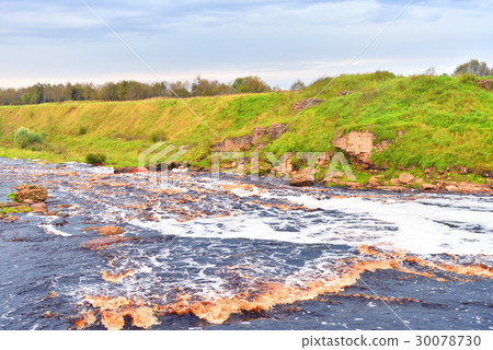 Small waterfall on Tosna River. Small waterfall on Tosna River. 30078730