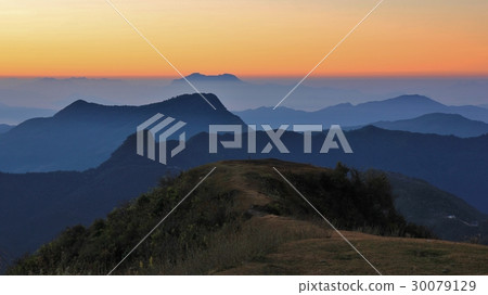 Sunrise in the hills of Nepal 30079129