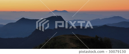 Hills and valleys at sunrise Hills and valleys at sunrise 30079130
