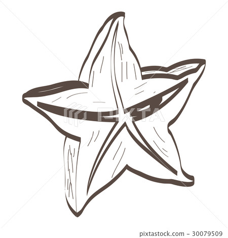 Isolated carambolo cut outline 30079509