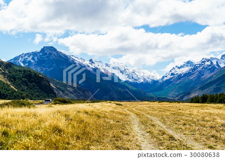 View of mountain and the field 30080638