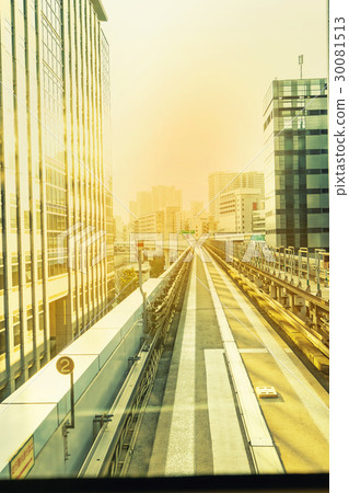 abstract railway and sun light for concept 30081513