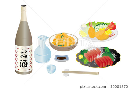 Today's drinking sake and tuna sashimi Today's drinking sake and tuna sashimi 30081870