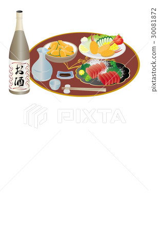 Today's drinking sake and tuna sashimi Today's drinking sake and tuna sashimi 30081872