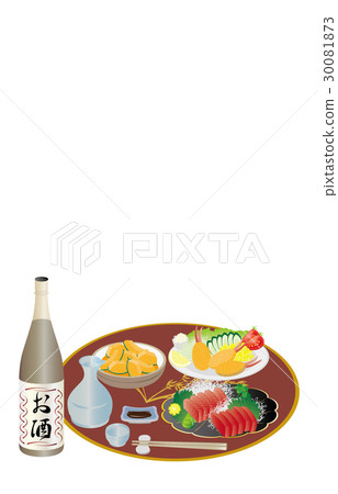 Today's drinking sake and tuna sashimi Today's drinking sake and tuna sashimi 30081873