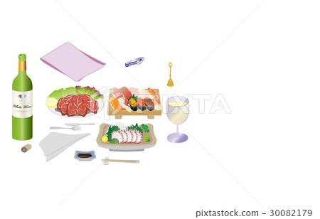 Tonight's white white wine and octopus sashimi Tonight's white white wine and octopus sashimi 30082179