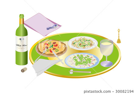 今天晚上白葡萄酒和生牛肉片 30082194