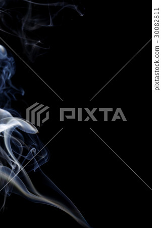 Abstract white blue smoke from aromatic sticks. Abstract white blue smoke from aromatic sticks. 30082811