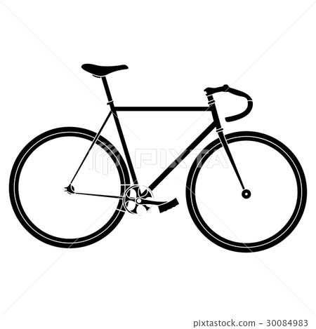 Isolated bicycle silhouette 30084983