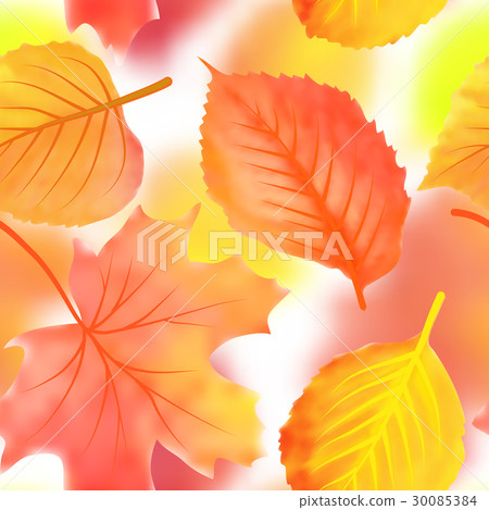 Vector seamless pattern with red and yellow autumn Vector seamless pattern with red and yellow autumn 30085384