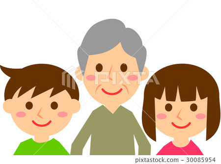 Grandfather 3 people upper body 30085954