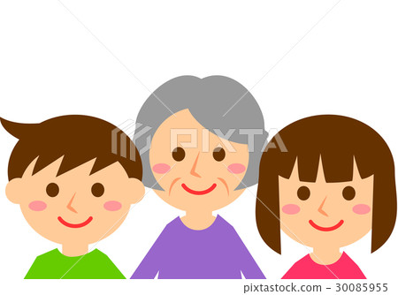 Grandmother 3 people upper body 30085955