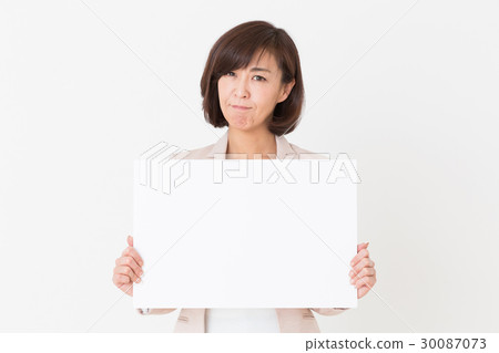 Think of a middle woman with a whiteboard Think of a middle woman with a whiteboard 30087073