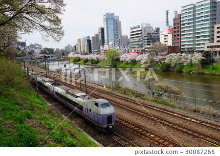 April Ichigaya 20 Cherry blossoms in full bloom Okabori street April Ichigaya 20 Cherry blossoms in full bloom Okabori street 30087268