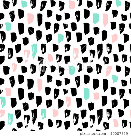 Hipster Paint Blots Seamless Pattern - Stock Illustration [30087839 ...
