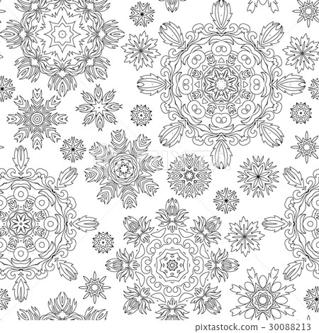 Christmas pattern from snowflakes for a card Christmas pattern from snowflakes for a card 30088213