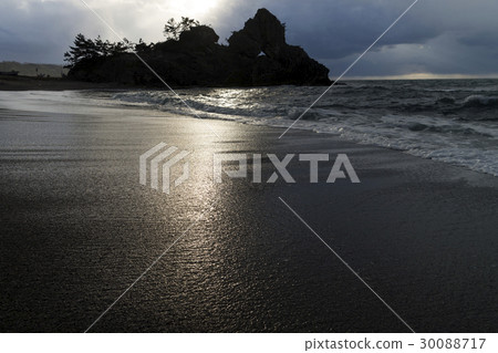 Noto Hanto Sosaki coastal wind rock 30088717