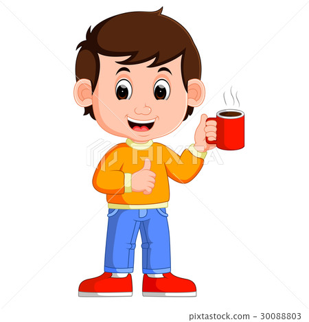 young man drinking coffee 30088803
