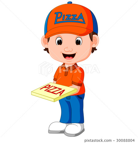 pizza delivery man cartoon 30088804