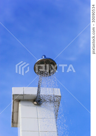 Water pouring from shower 30090534