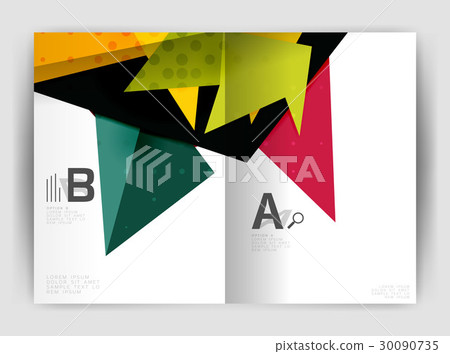 Triangle business print template Triangle business print template 30090735