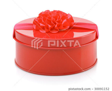 Red metal round gift box Red metal round gift box 30091152