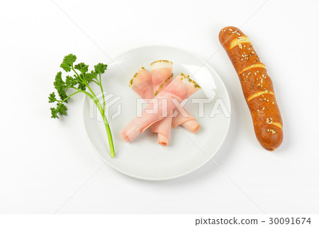 asparagus coated ham and roll 30091674