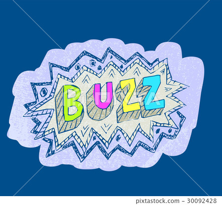 buzz popart sticker vector buzz popart sticker vector 30092428