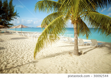 Paradise beach on a tropical island 30092544