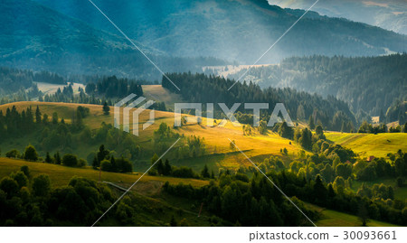 summer landscape in mountains. Ukraine, Europe. summer landscape in mountains. Ukraine, Europe. 30093661