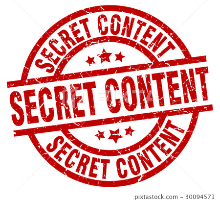 secret content round red grunge stamp 30094571
