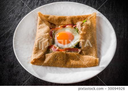 蕎麥麵粉縐gullette galette法國食物 30094926