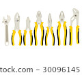 Set of difference tools, pliers, side cutters, nip 30096145