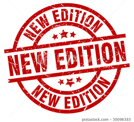 new edition round red grunge stamp 30096383