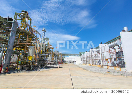 Industrial power plant with blue sky Industrial power plant with blue sky 30096942