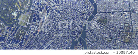True overlook series / From Kiba direction from Tokyo station, Aerial shot 30097140