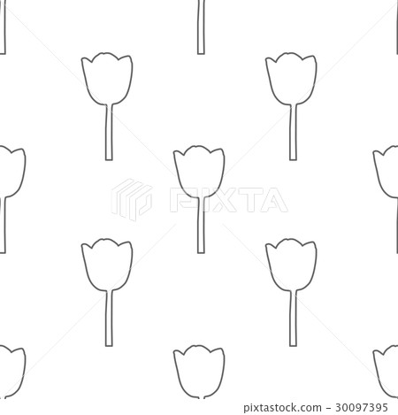 seamless pattern with tulips seamless pattern with tulips 30097395