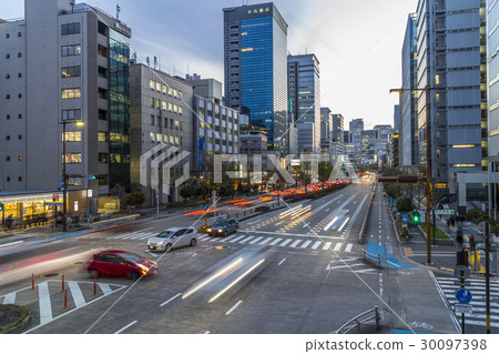 名古屋市風景櫻花町晚上風景 名古屋市風景櫻花町晚上風景 30097398