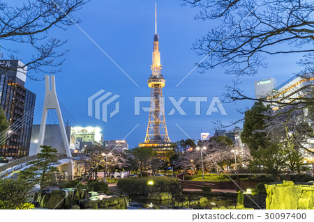 名古屋市風景電視塔日落視圖 名古屋市風景電視塔日落視圖 30097400