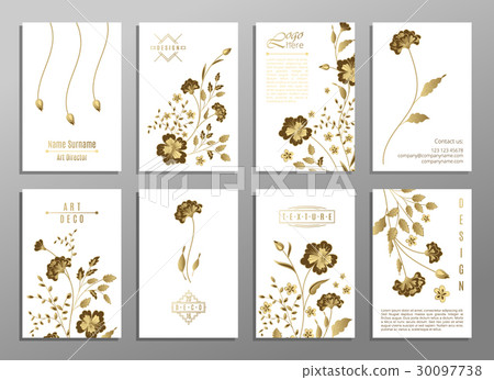 Set of flower wedding ornament concept. Art Set of flower wedding ornament concept. Art 30097738
